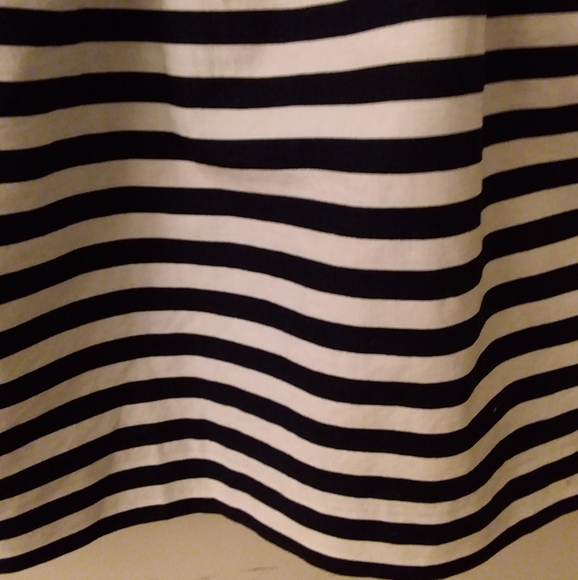 J. Crew Nautical Skirt Black and White Stripes with Elastic Gathered Waistband - Picture 5 of 7
